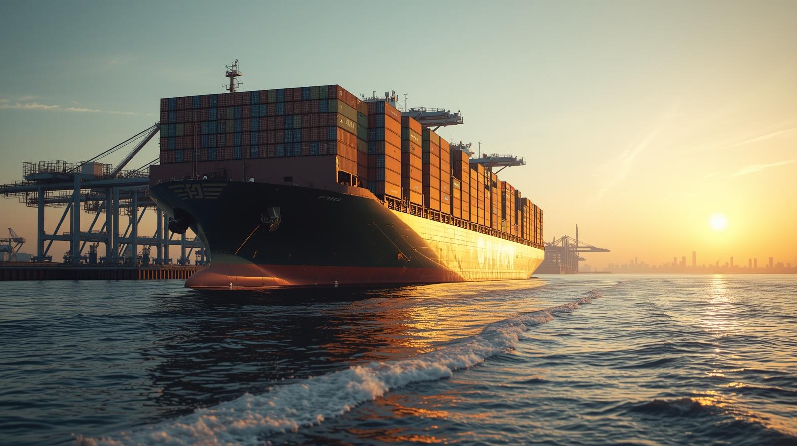 Shipping from Dubai to the UK — container ship at port